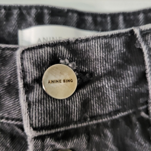 Anine Bing Frida High Rise Button Fly Straight Leg Jeans - Picture 4 of 10